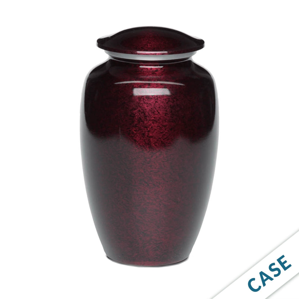 ADULT - Classic Alloy Urn -1310- High Gloss finish - Case of 6 Purple Merlot