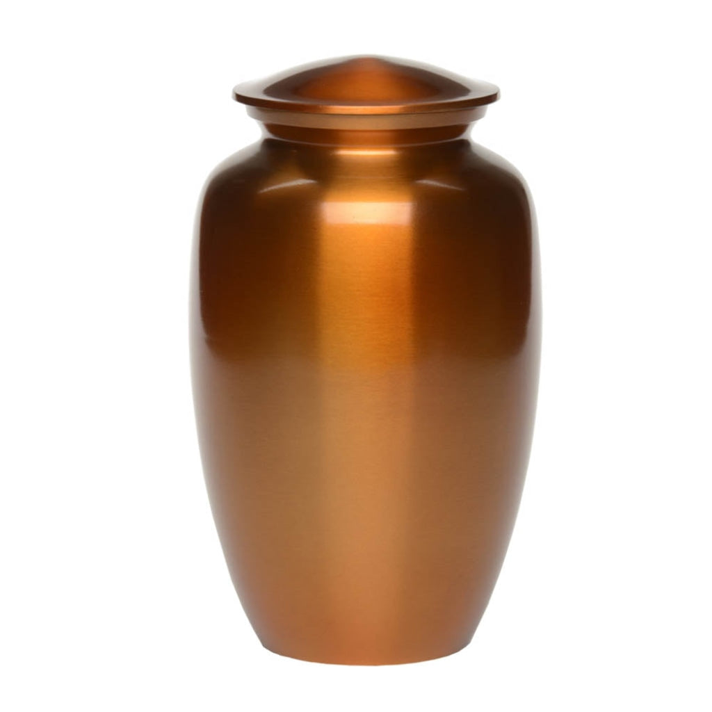 IMPERFECT SELECTION - ADULT -Classic Alloy Urn Metallic Look -2297– COPPER ORANGE