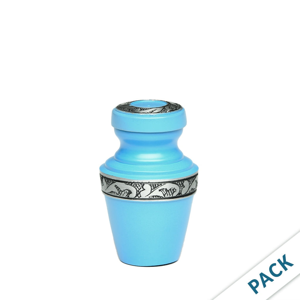 KEEPSAKE - Alloy Urn -3076- Grecian with Flowing Vine - Pack of 10 Blue