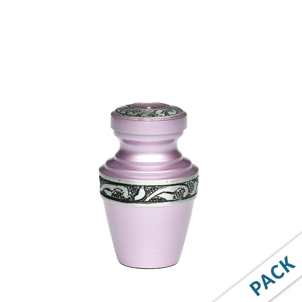 KEEPSAKE - Alloy Urn -3076- Grecian with Flowing Vine - Pack of 10 Lilac