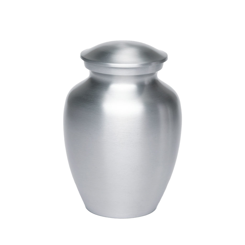 IMPERFECT SELECTION - MEDIUM – Classic Alloy Urn AU-CLB – Brushed Silver Look