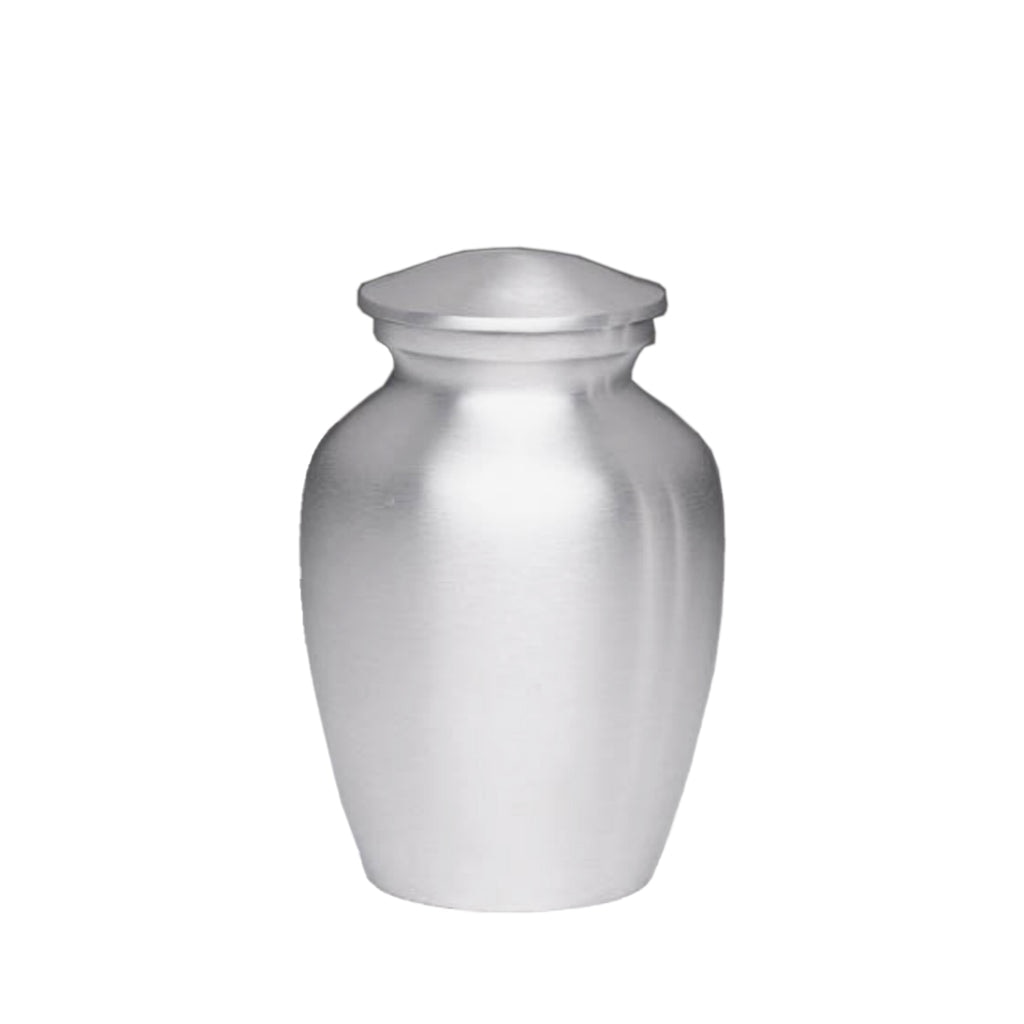 IMPERFECT SELECTION - SMALL– Classic Alloy Urn AU-CLB – Brushed Silver Look