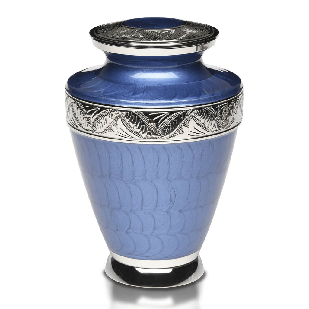 ADULT Nickel plated Brass urn -8804- Enamel finish Dark Blue