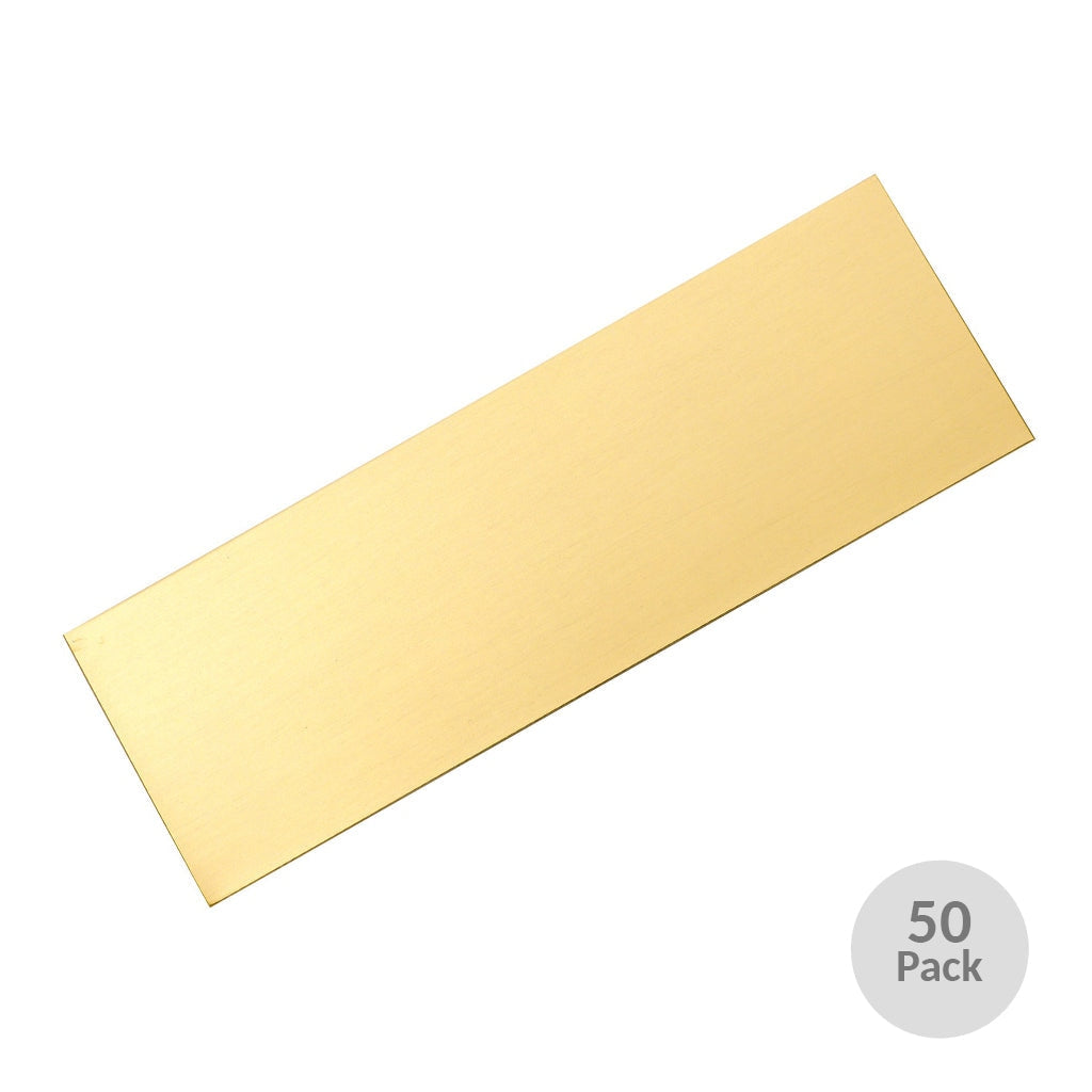 Engraving Brass Plate - Blank - Brass finish - 3"x1" - Pack of 50