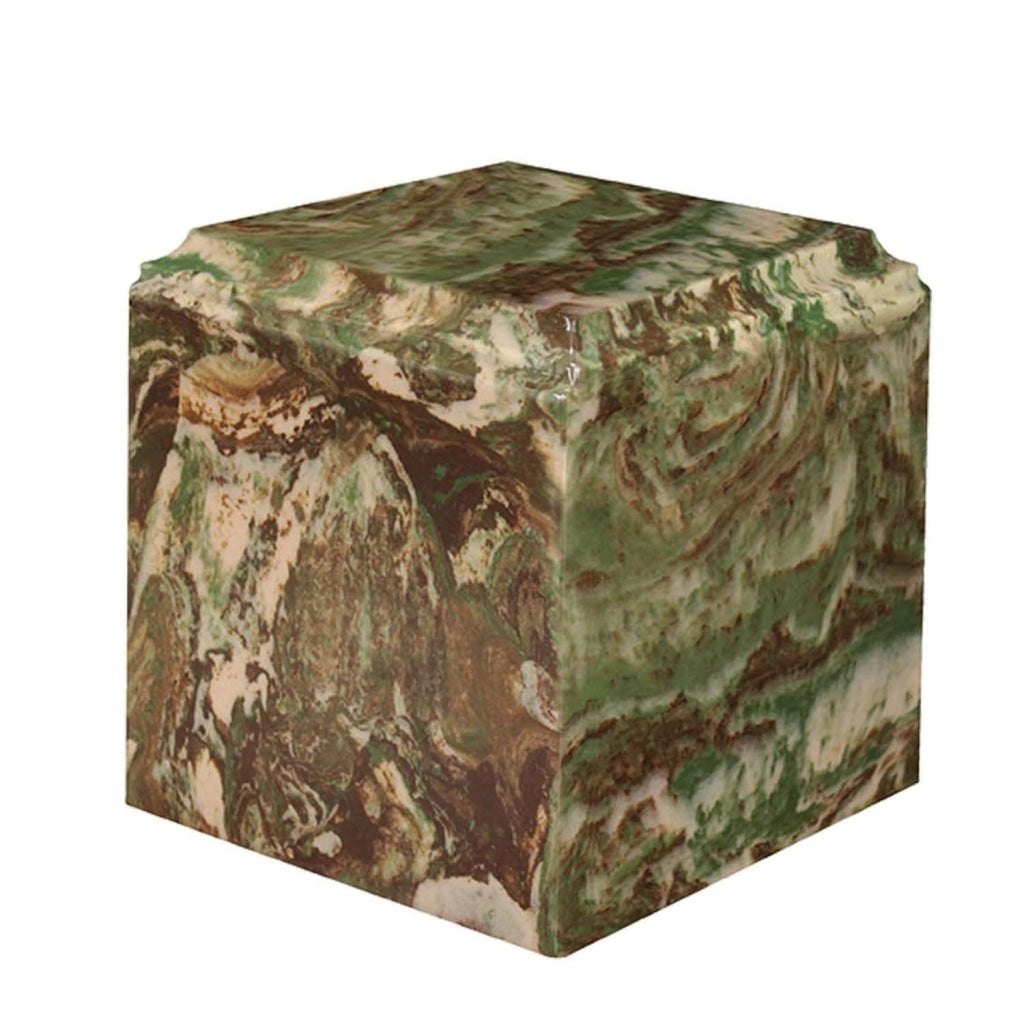 ADULT Cultured Marble Cube Urn Camo