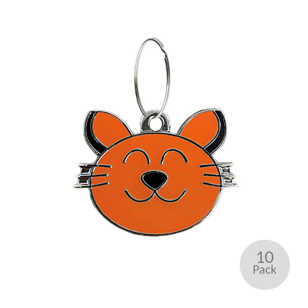 CLEARANCE - Happy Cat Face Charm - Pack of 10