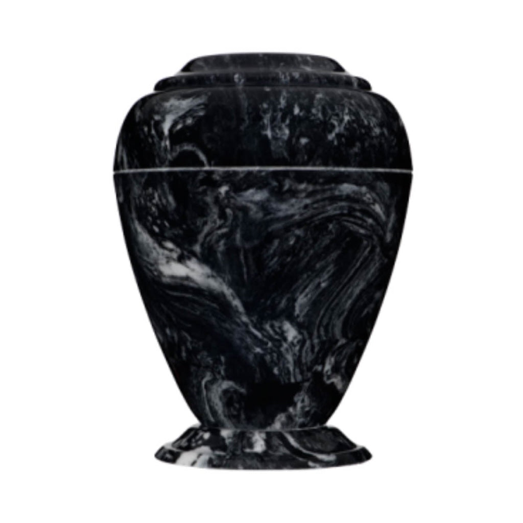 ADULT Georgian Vase Cultured Marble Urn Black Marlin