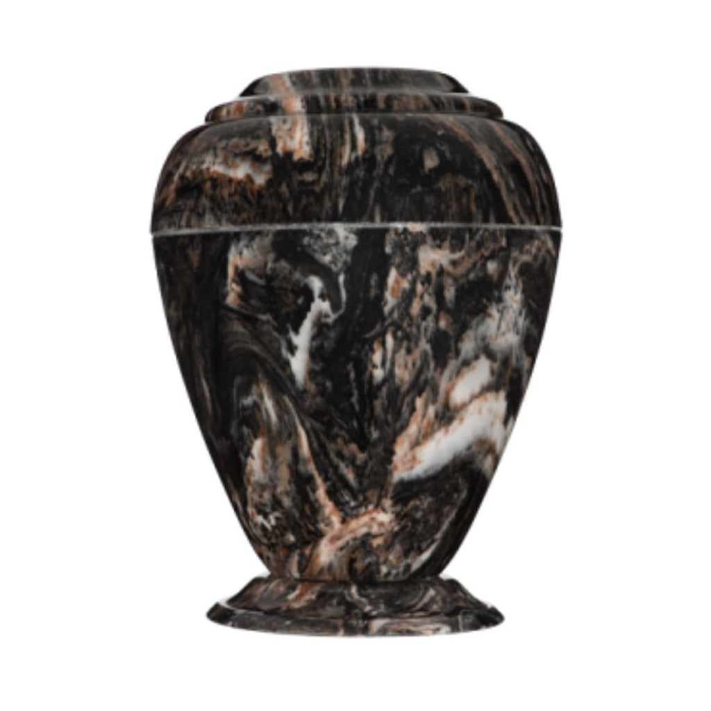 ADULT Georgian Vase Cultured Marble Urn Mission Black