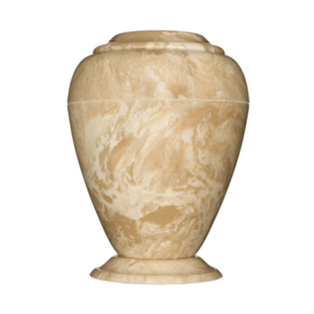 ADULT Georgian Vase Cultured Marble Urn Creme Mocha