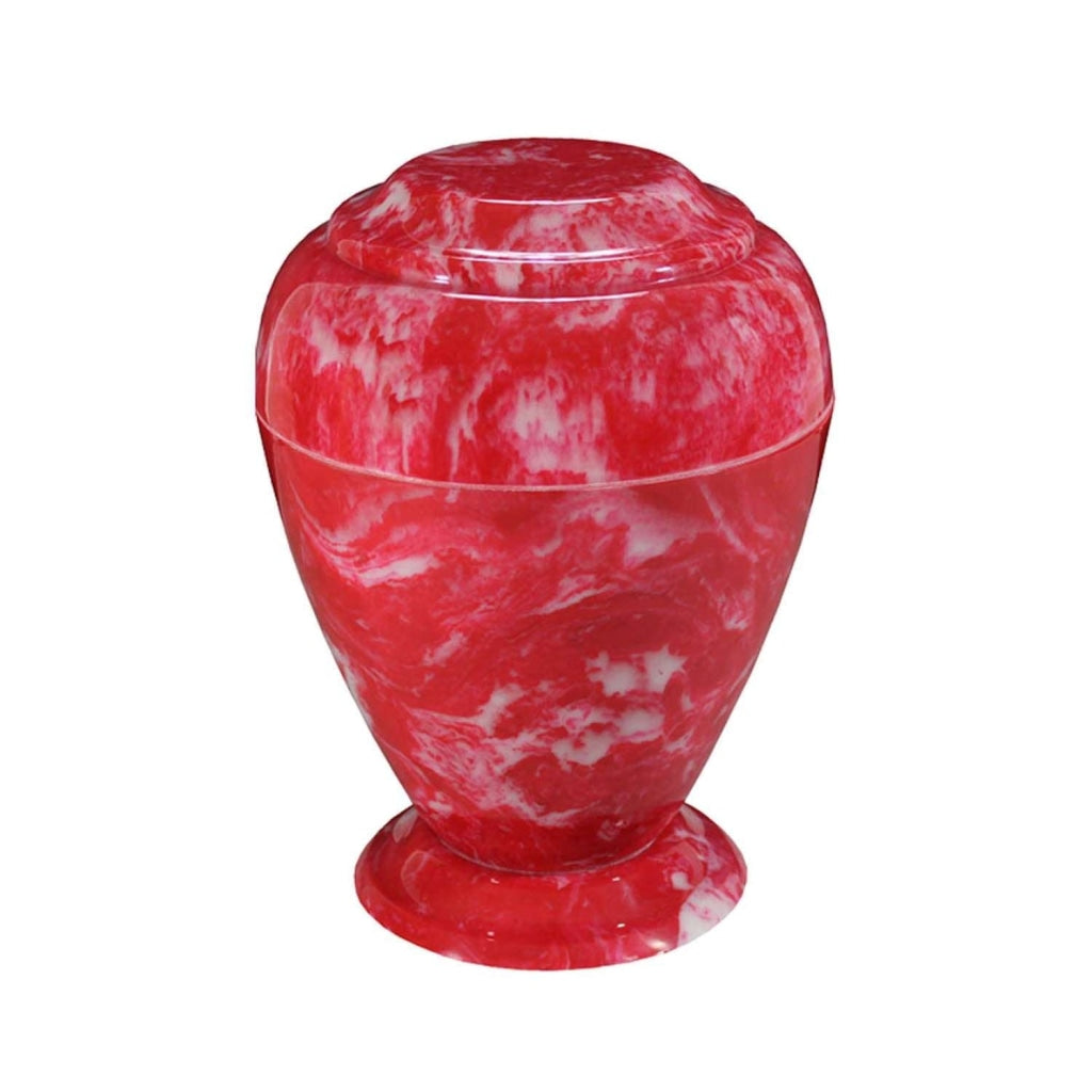 ADULT Georgian Vase Cultured Marble Urn Cherry Red