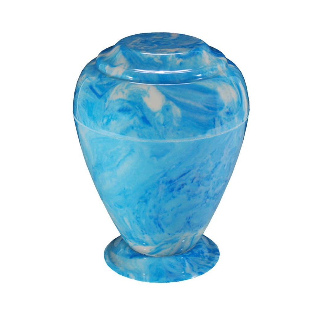 ADULT Georgian Vase Cultured Marble Urn Sky Blue