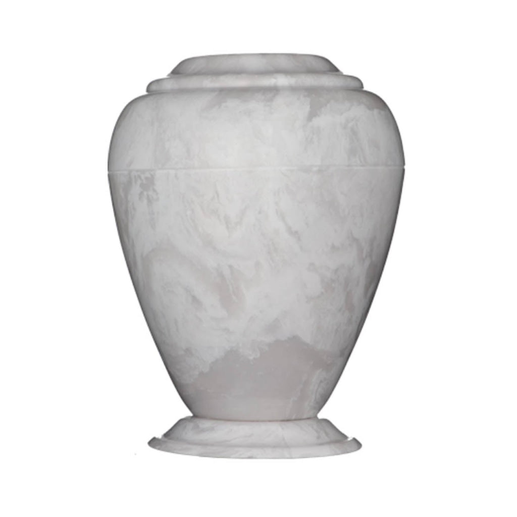 ADULT Georgian Vase Cultured Marble Urn White Carrera
