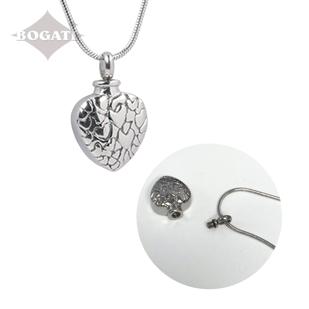 J-008 - Heart with Little Hearts - Silver-tone - Pendant with Chain