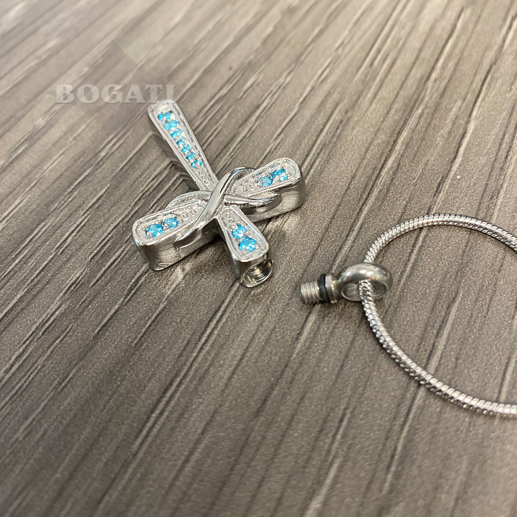 Infinity Cross with crystal stones | Bogati Urn Company