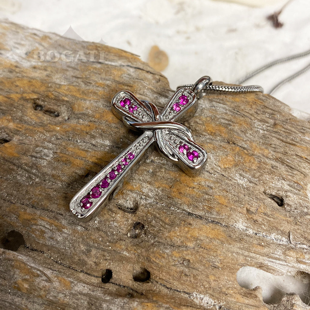 Infinity Cross with crystal stones | Bogati Urn Company