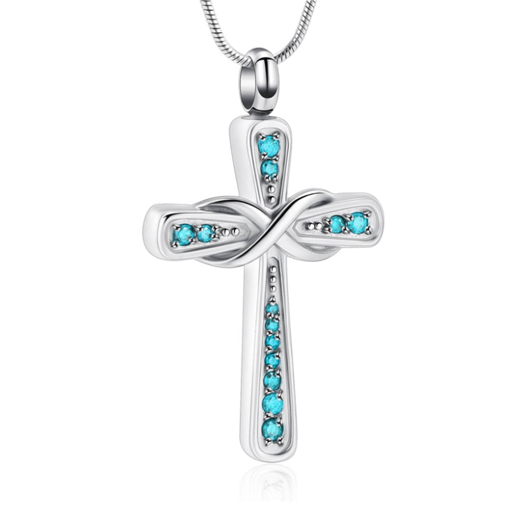 Cross necklace with deals infinity symbol