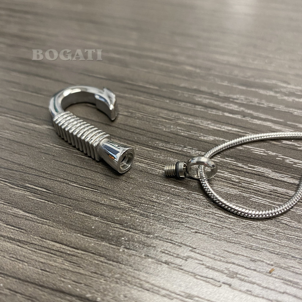 cremation jewelry dad fishing hook Silver tone Fish Hook pendant
