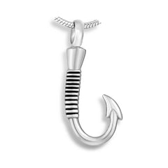 Silver tone Fish Hook pendant