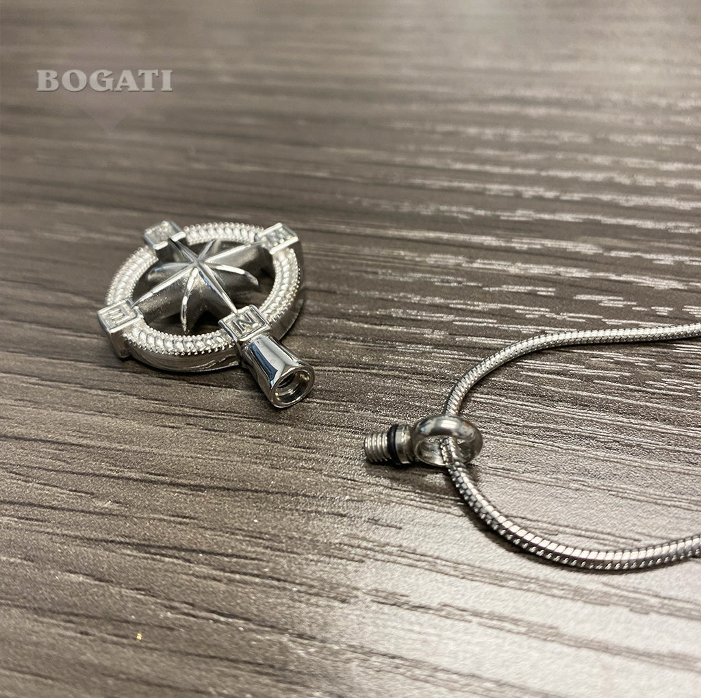 NorthStar Compass - Memorial Pendant | Bogati Urn Company
