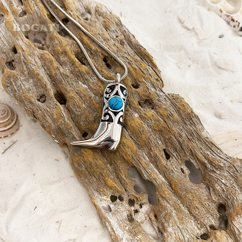 Cowboy Boot - Memorial Necklace - Bogati