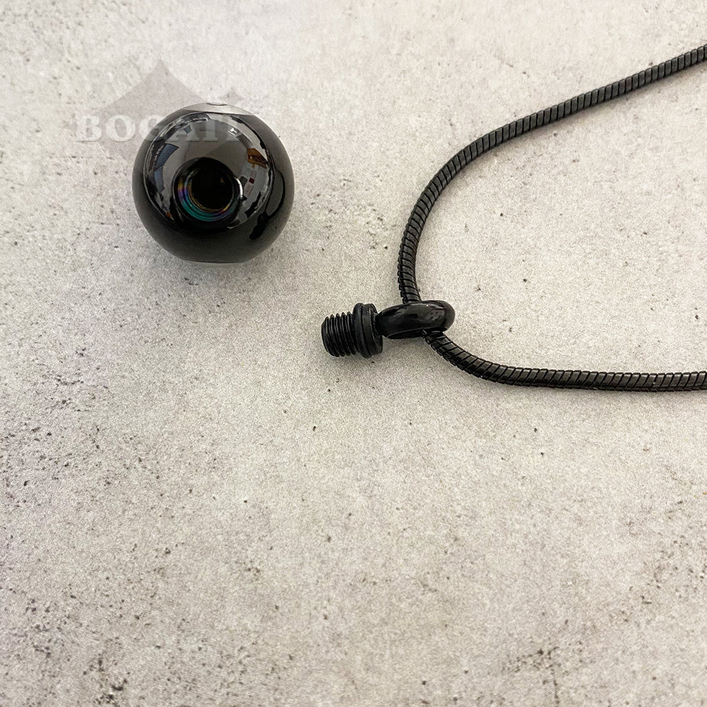 J-1608 - Eight Ball - Pendant with Chain