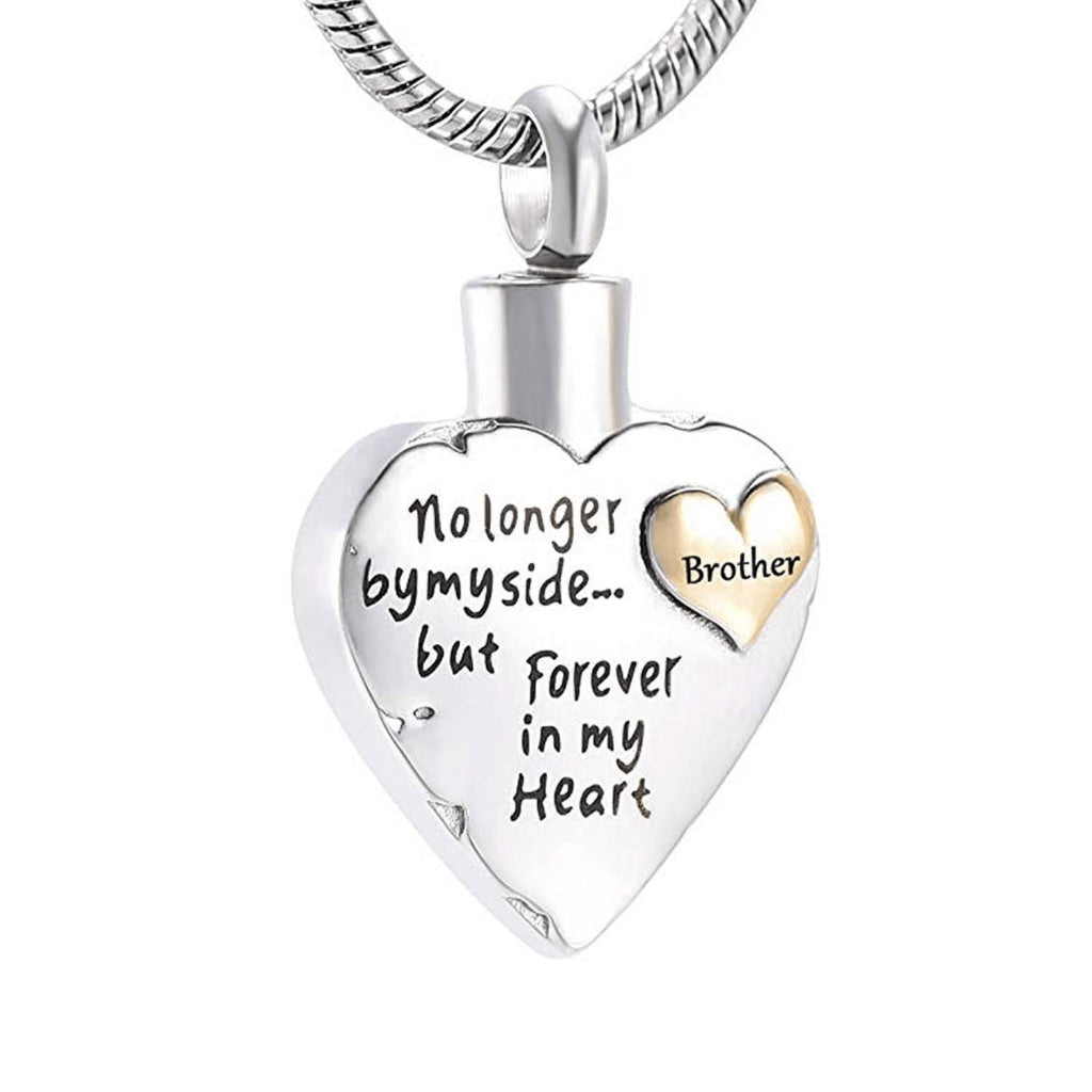 J-1926 - Brother Heart - Silver-tone - Pendant with Chain