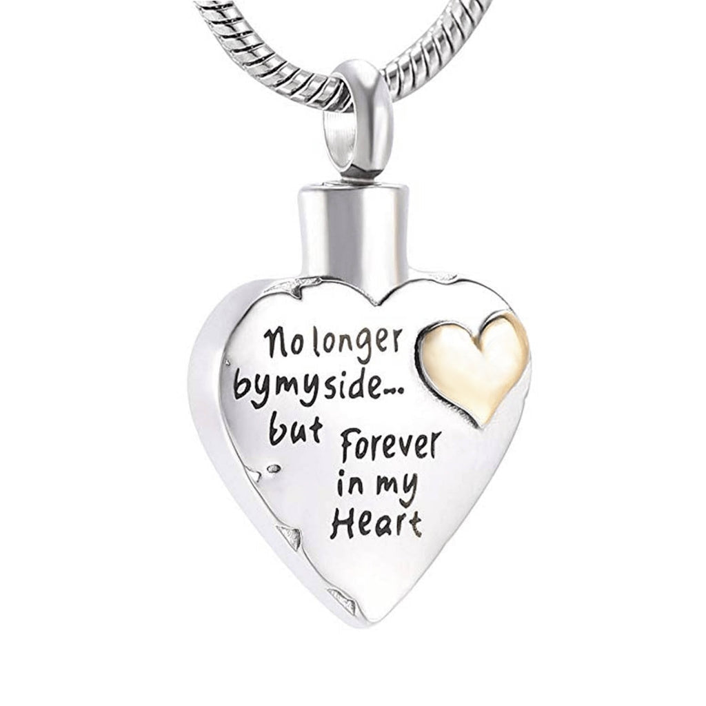 J-1926 - Silver-tone Family Heart - Pendant with Chain - Blank