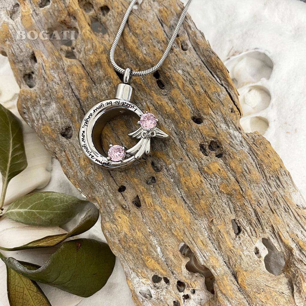 CLEARANCE - J-1945 - Angel Wreath with Crystal Stones - Pendant with Chain