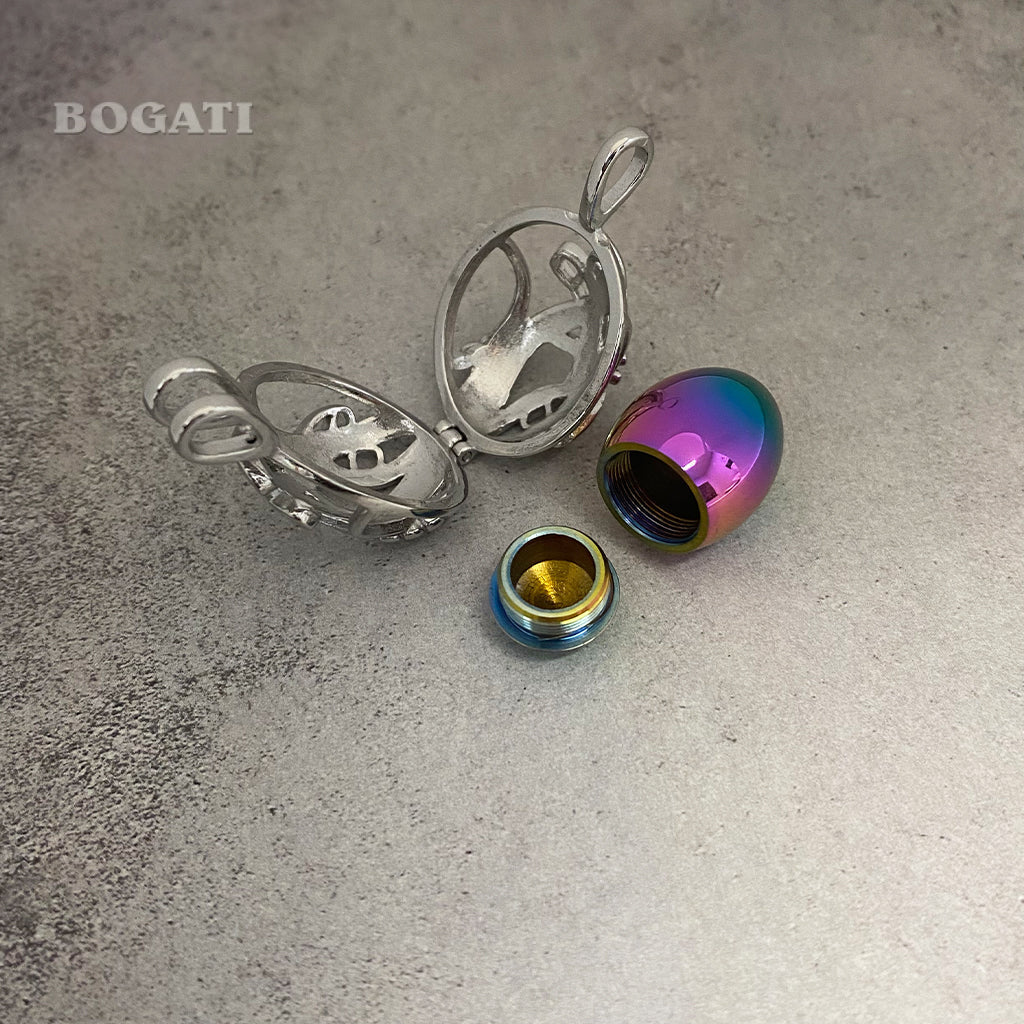 J-2050 Dragonfly Locket with Insert - Pendant with Chain