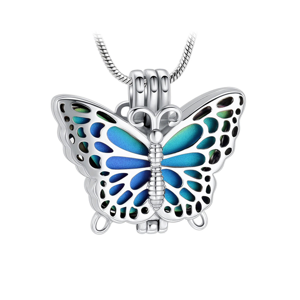 Rainbow Colors Butterfly Locket | Bogati Urn Company