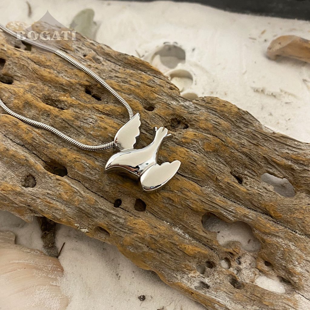 J-2260 - Dove in Flight - Pendant with Chain