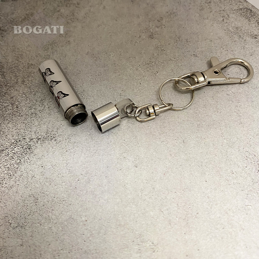 Memorial Keychain with butterflies - How to open