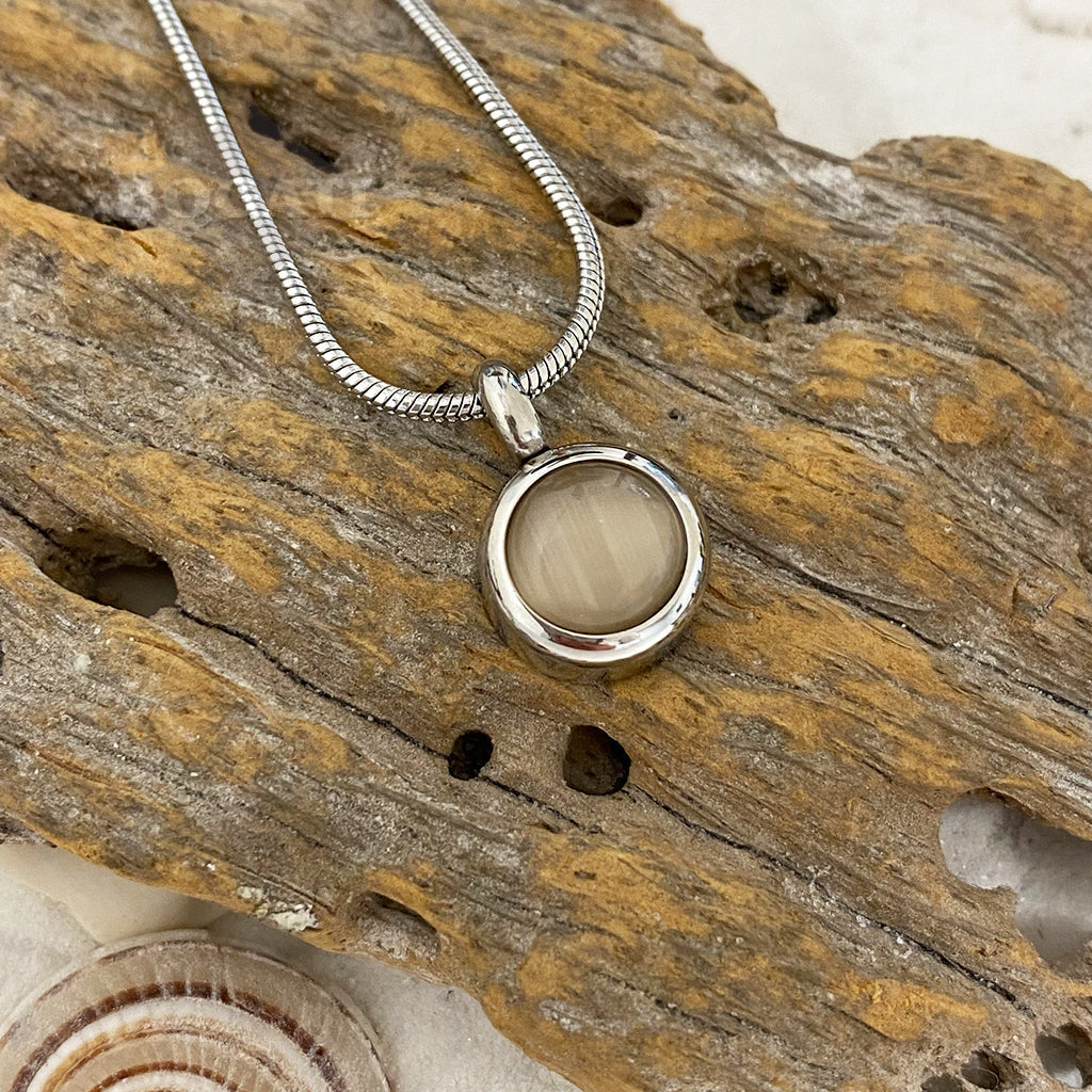 Stone Moondrop in Silver Circle | Bogati Urn Company