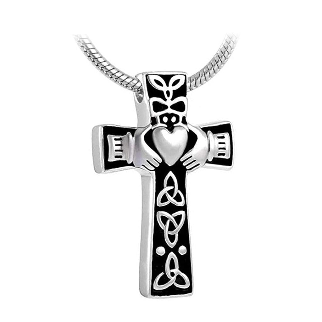 Celtic Cross Necklace - Irish Claddagh Pendant Necklace