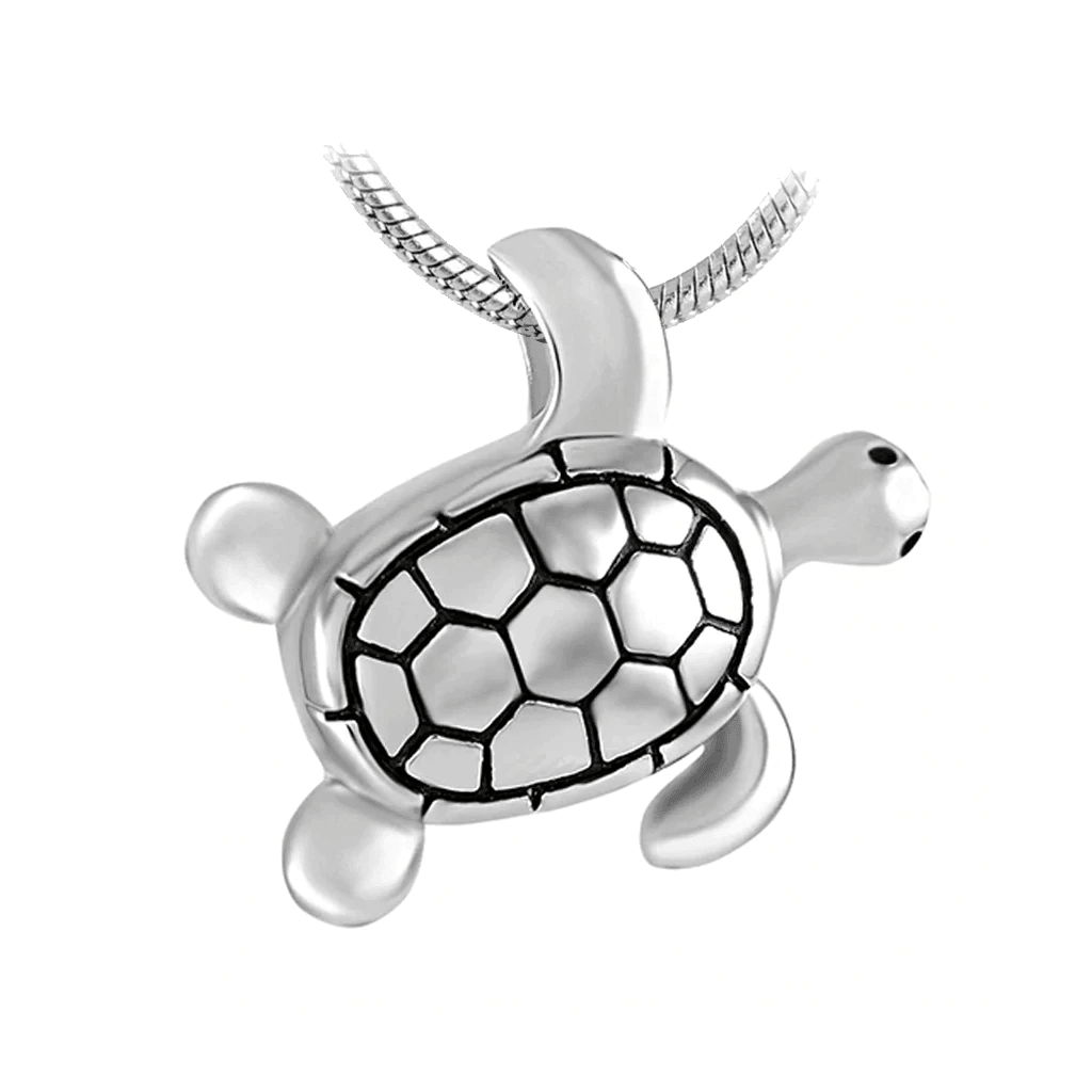 J-7418 - Turtle - Silver-tone - Pendant with Chain