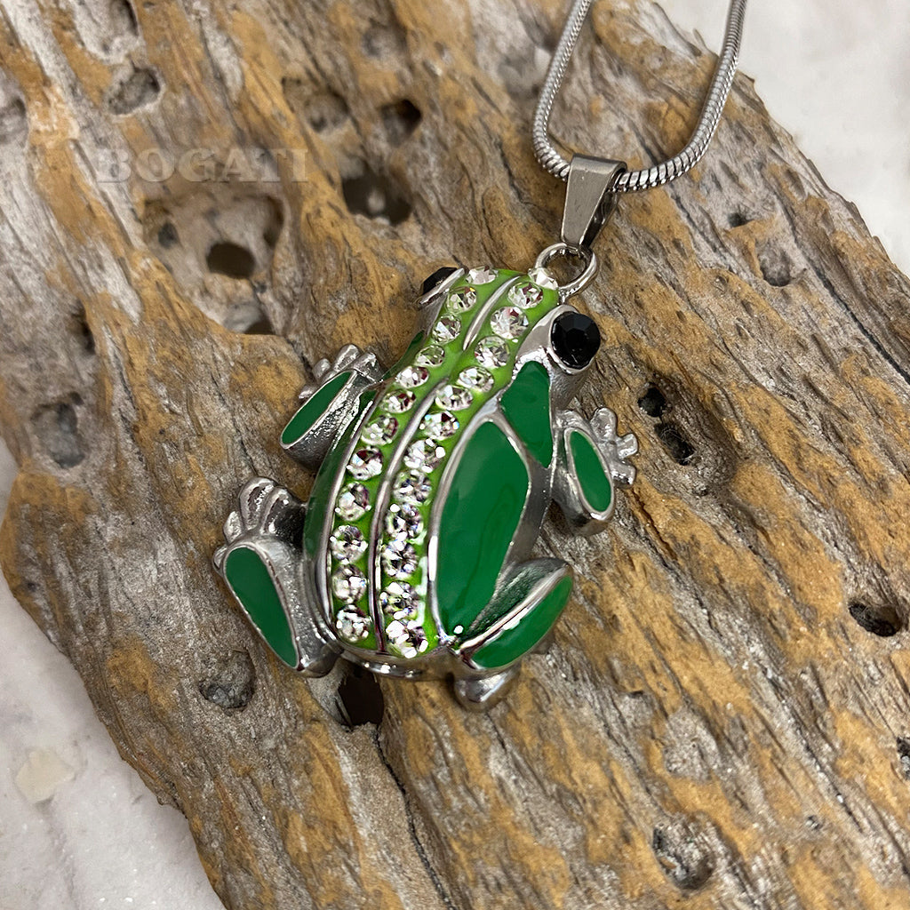 Jeweled frog - Cremation Pendant | Bogati Urn Company