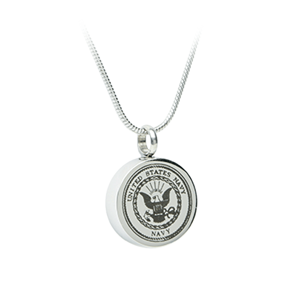 J-953 - U. S. Navy - Silver-tone - Pendant with Chain