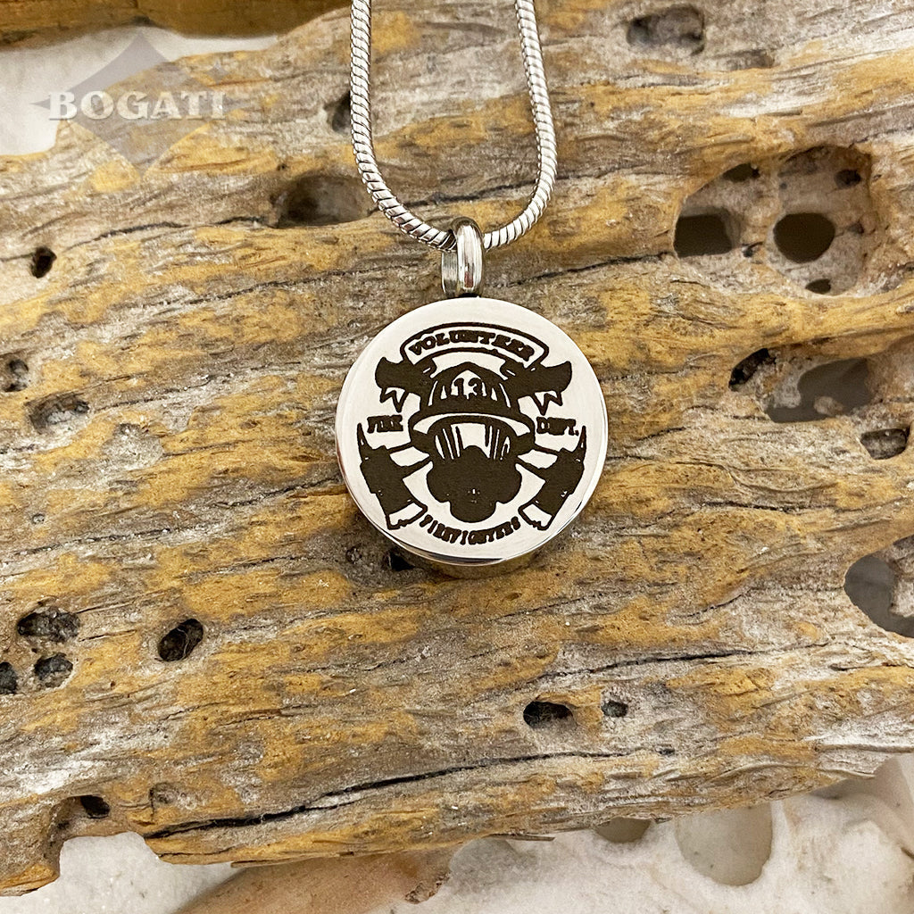 J-958 - Volunteer Fire Department Emblem- Pendant with Chain
