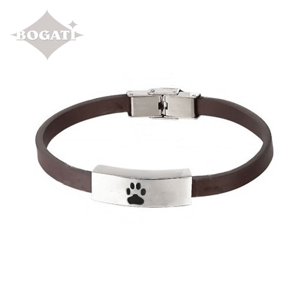 Jewelry Package: Leather Bracelets (Two with Paw Prints) - Pack of 6