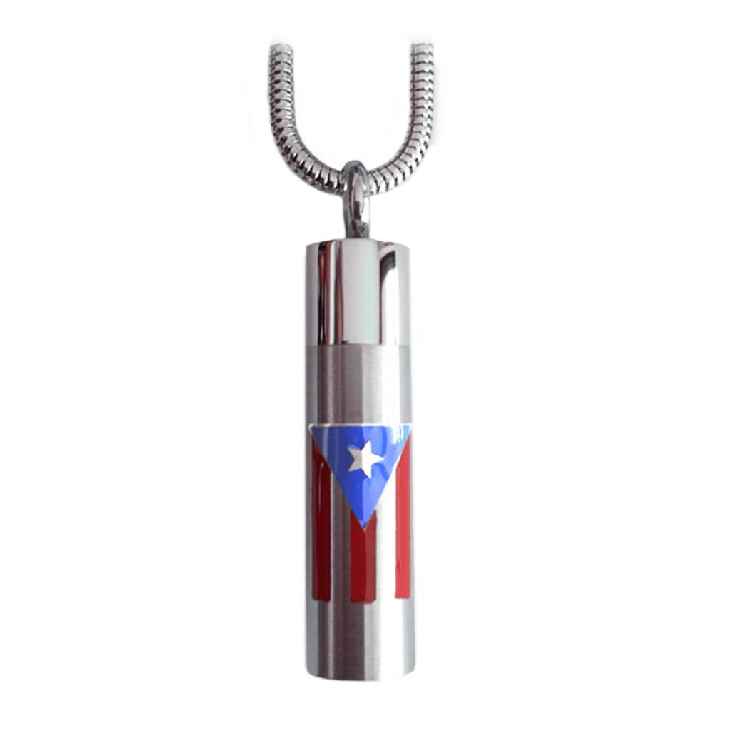 Puerto Rico Flag Circle Pendant Necklace – Shop Boriken