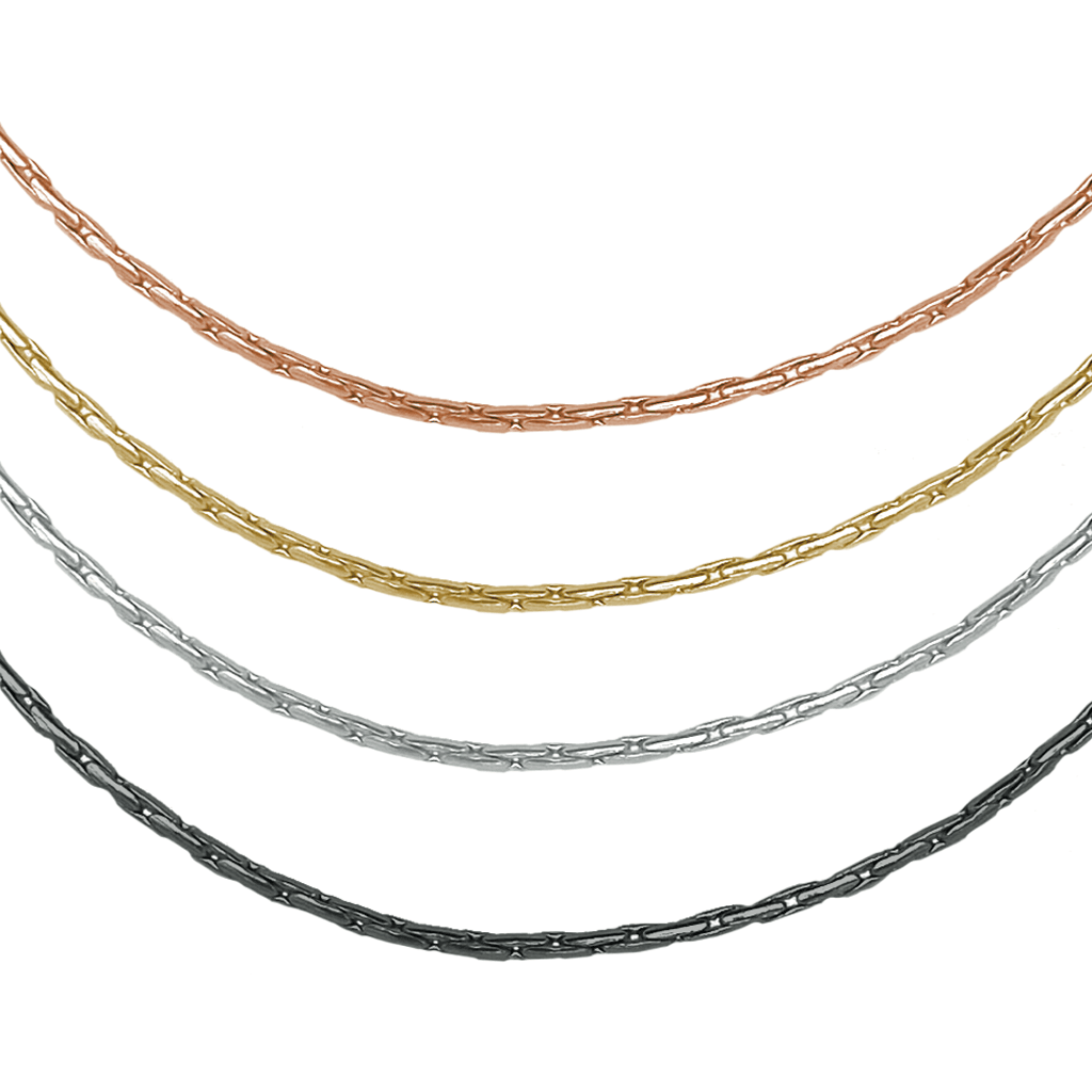 Long Box Chain 1.2mm Width x 22″Length- Set of 4 Colors