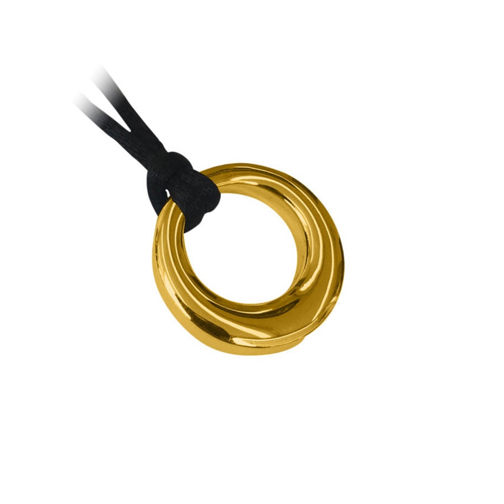 CLEARANCE Eternity Circle - LifeCycle 007-S - Sterling Silver and gold plate - Pendant with Cord