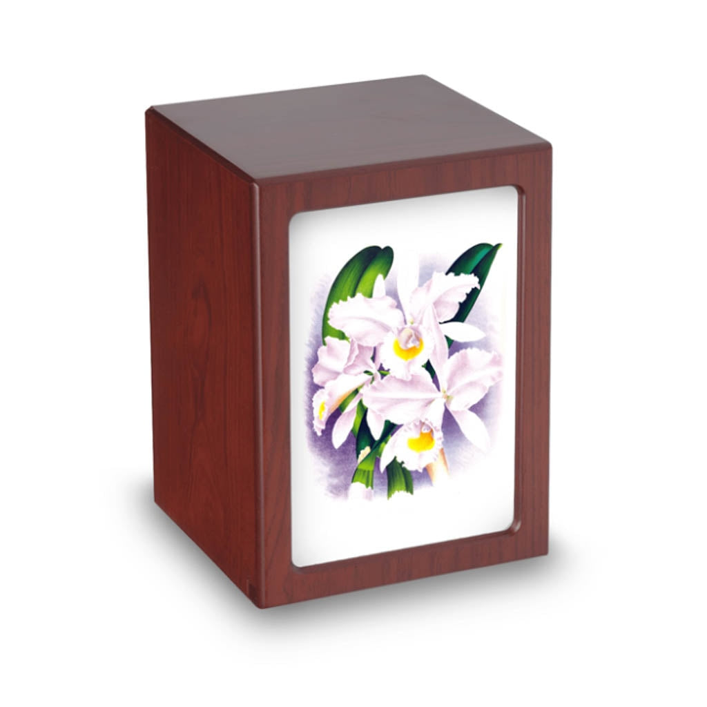 EXTRA LARGE Photo Frame urn PY06 - White Orchids Cherry