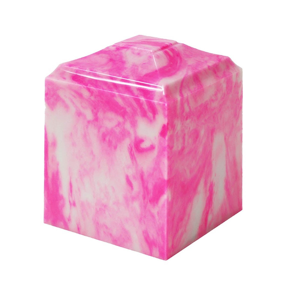 SMALL Cube Cultured Marble Carnation