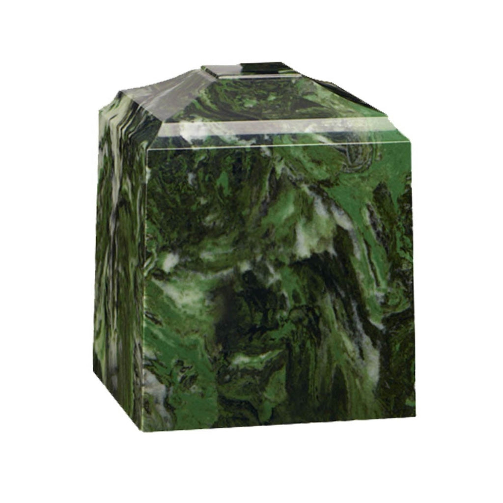 SMALL Cube Cultured Marble Green Ascota