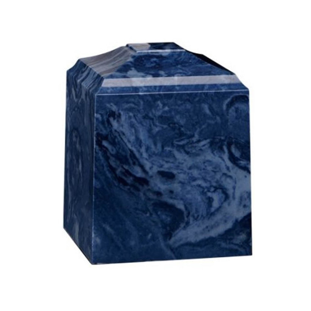 SMALL Cube Cultured Marble Midnight Blue