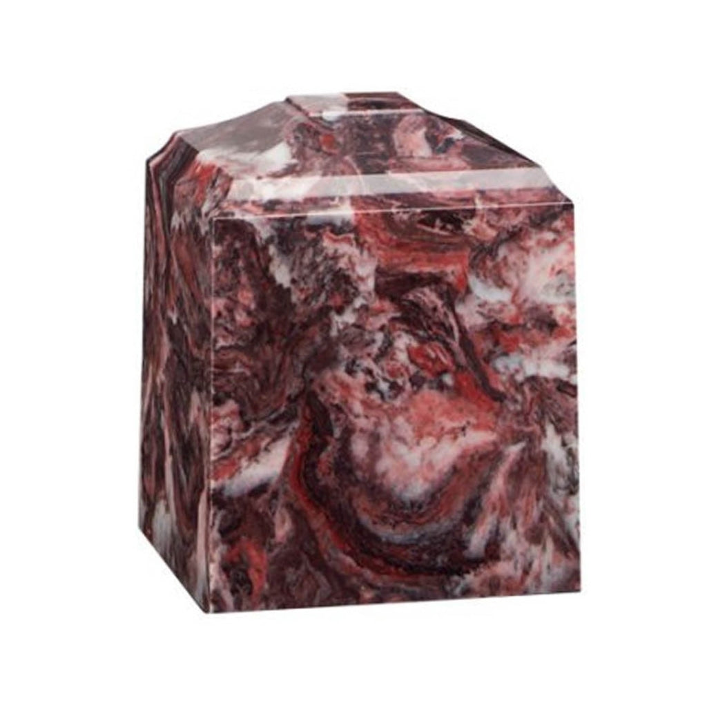 SMALL Cube Cultured Marble Fire Rock