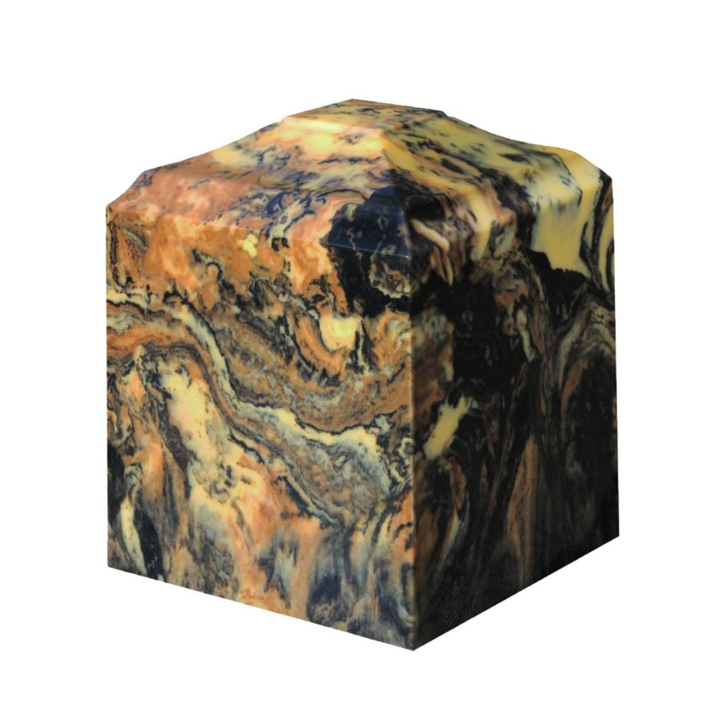 SMALL Cube Cultured Marble Antique Gold