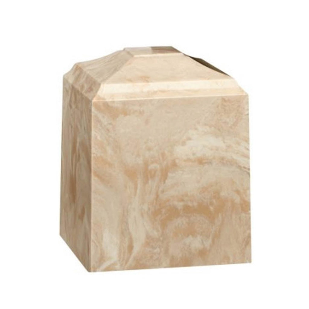 SMALL Cube Cultured Marble Creme Mocha