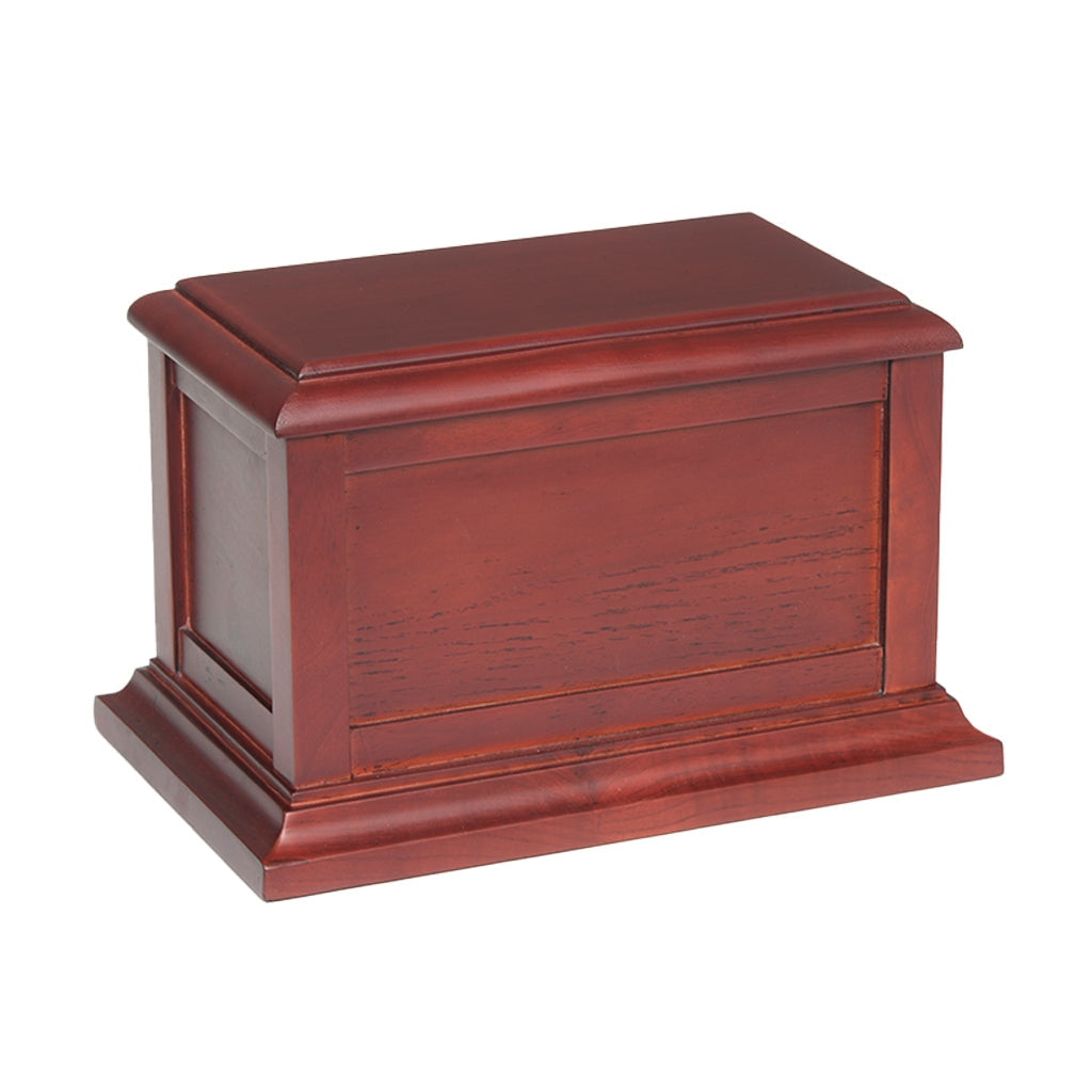IMPERFECT SELECTION - ADULT - Rubberwood Urn -1021- Cherry-tone